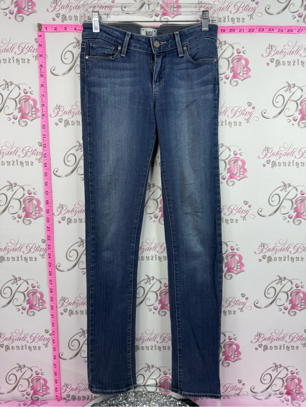 PAIGE skyline skinny Slim Skinny Jeans in Medium Blue Wash